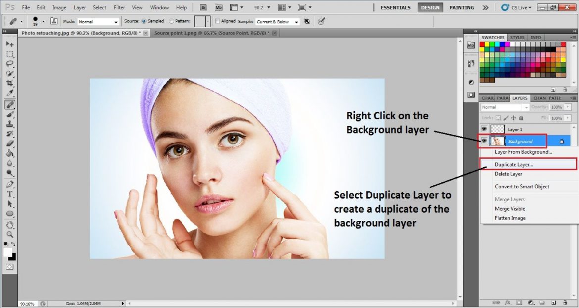 Skin Retouching Photoshop Tutorial | clipping path experts