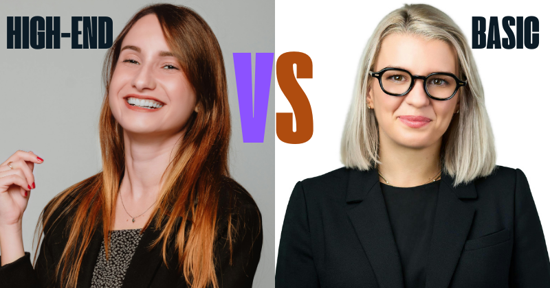 High End vs Basic Retouching for Headshot