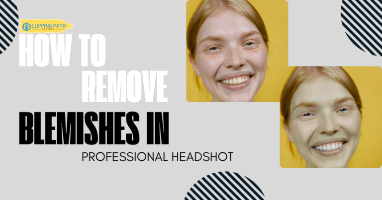 Remove blemishes in professional headshots